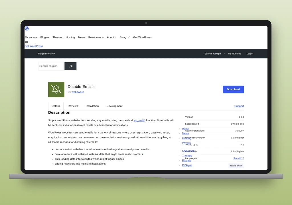 Disable Emails Review