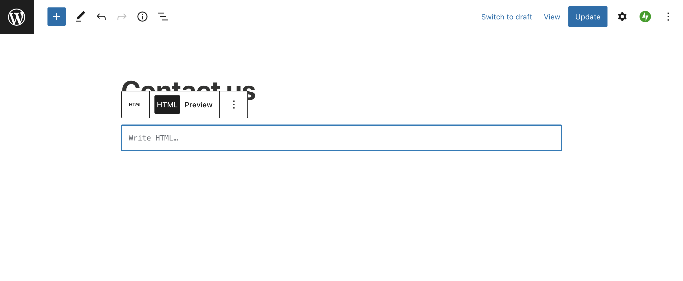 Gutenberg Custom HTML form