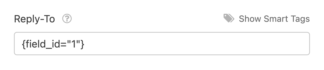 WPForms notification settings with a smart tag in the Reply-To field