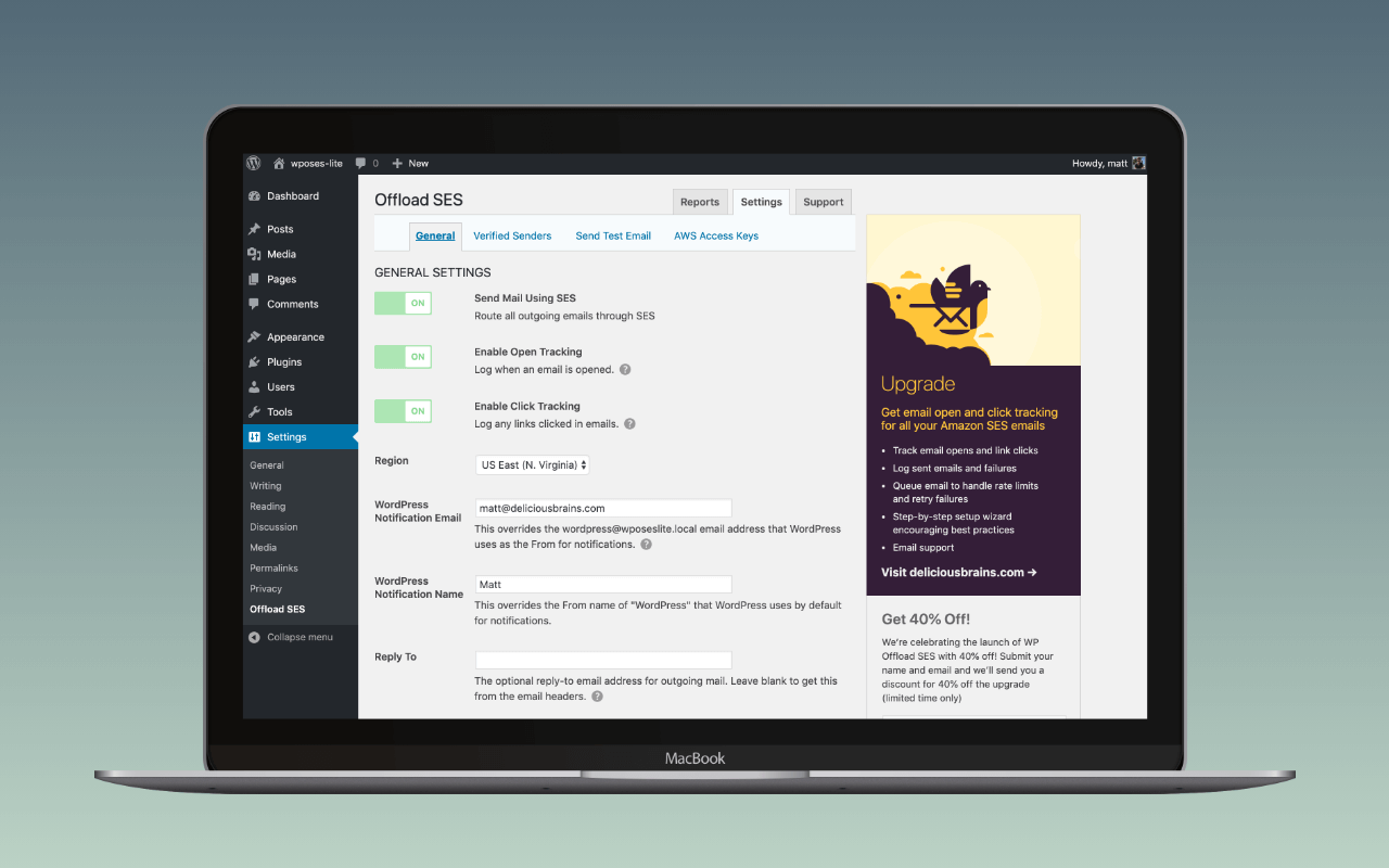 WP Offload SES (by Delicious Brains) review