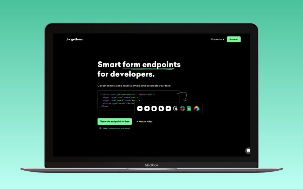 Getform screenshot