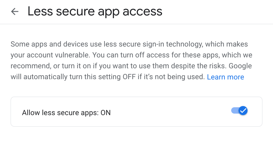 How To Enable Less Secure App Access On Gmail